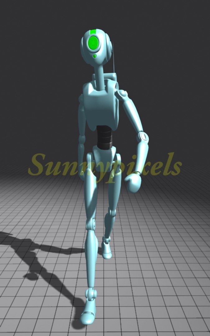 3d Robot Rigged Model