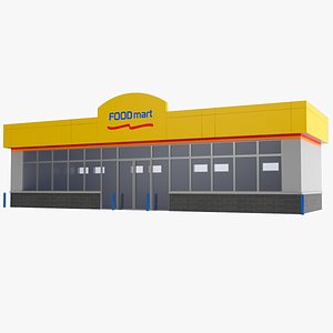 3D Food Mart Building
