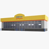3D Food Mart Building