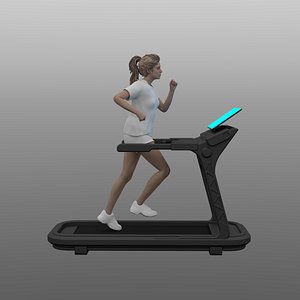 Treadmill exercise machine 3D model