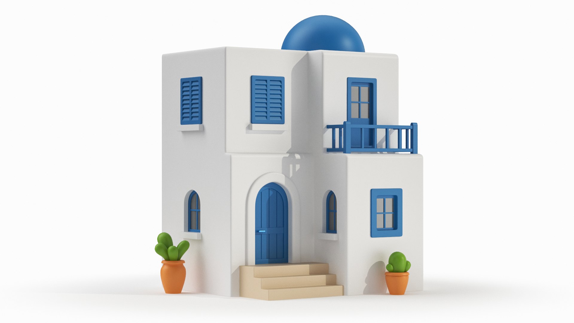 Greek Cartoonish House Low Poly 3D Model 3D model https://p.turbosquid.com/ts-thumb/xM/ruE8BZ/Vt/greekhouse7/jpg/1764324567/1920x1080/fit_q87/5468771e43429c6b255f67bef48e9549691f65fc/greekhouse7.jpg