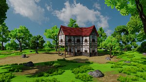 3D Medieval House With Environment