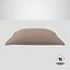Oreiller 01 rectangle brun