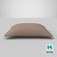 Oreiller 01 rectangle brun