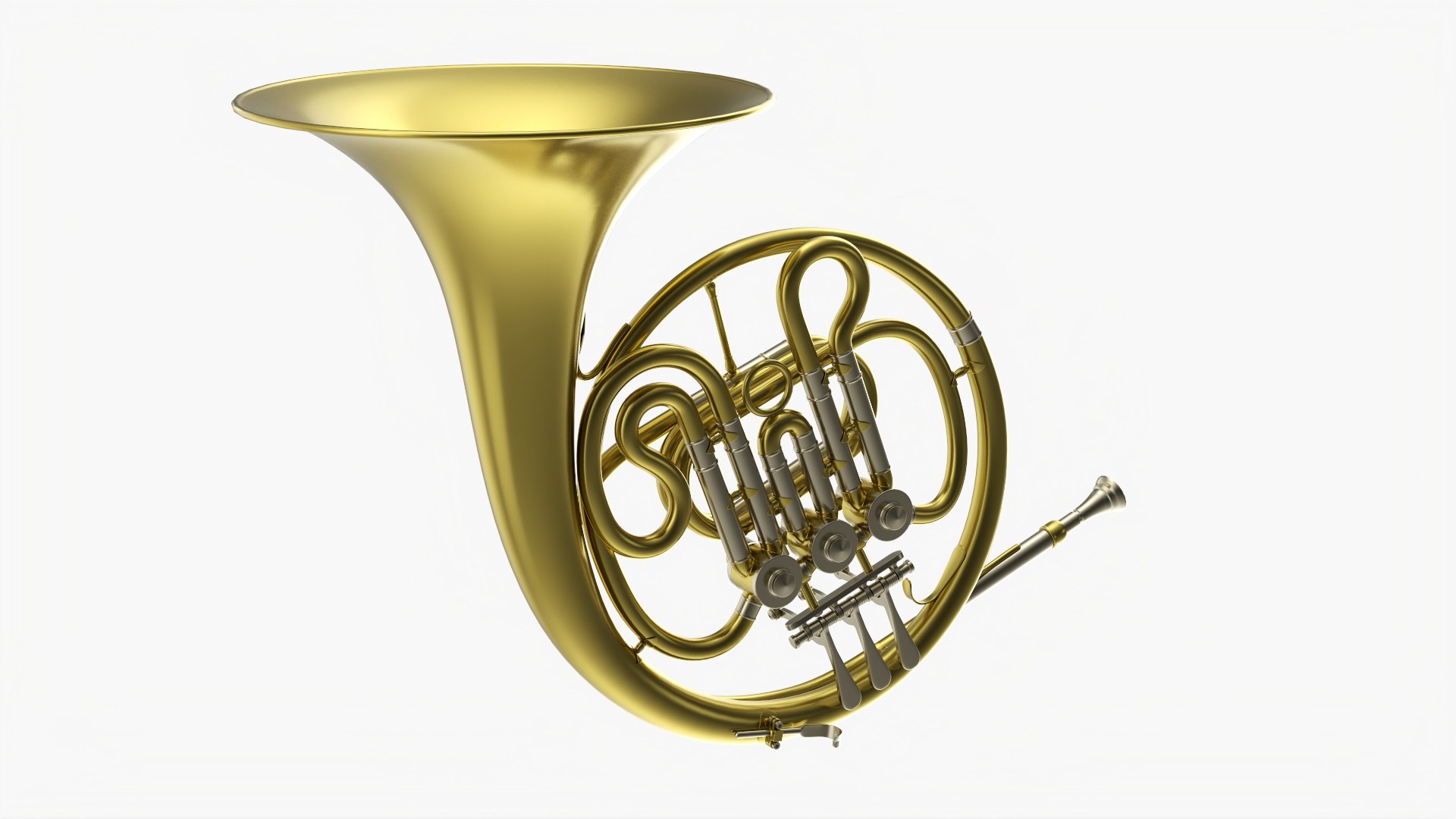 Brass Bell French Horn 3D Model TurboSquid 1770766