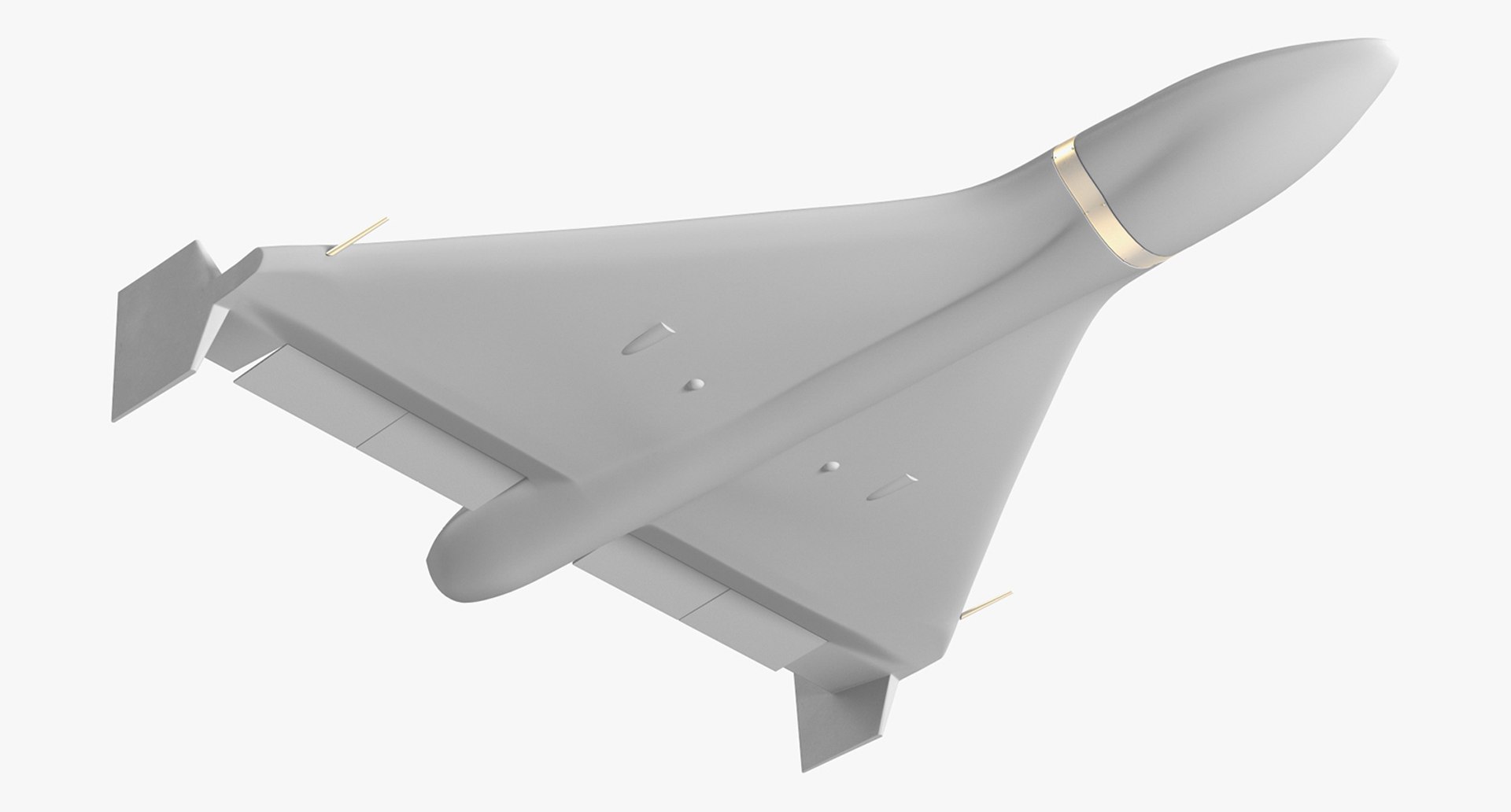 Grey Kamikaze Drone Rigged for Cinema 4D 3D model preview