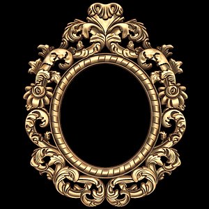 (a-16) Mirror Frame -3d STL model for CNC