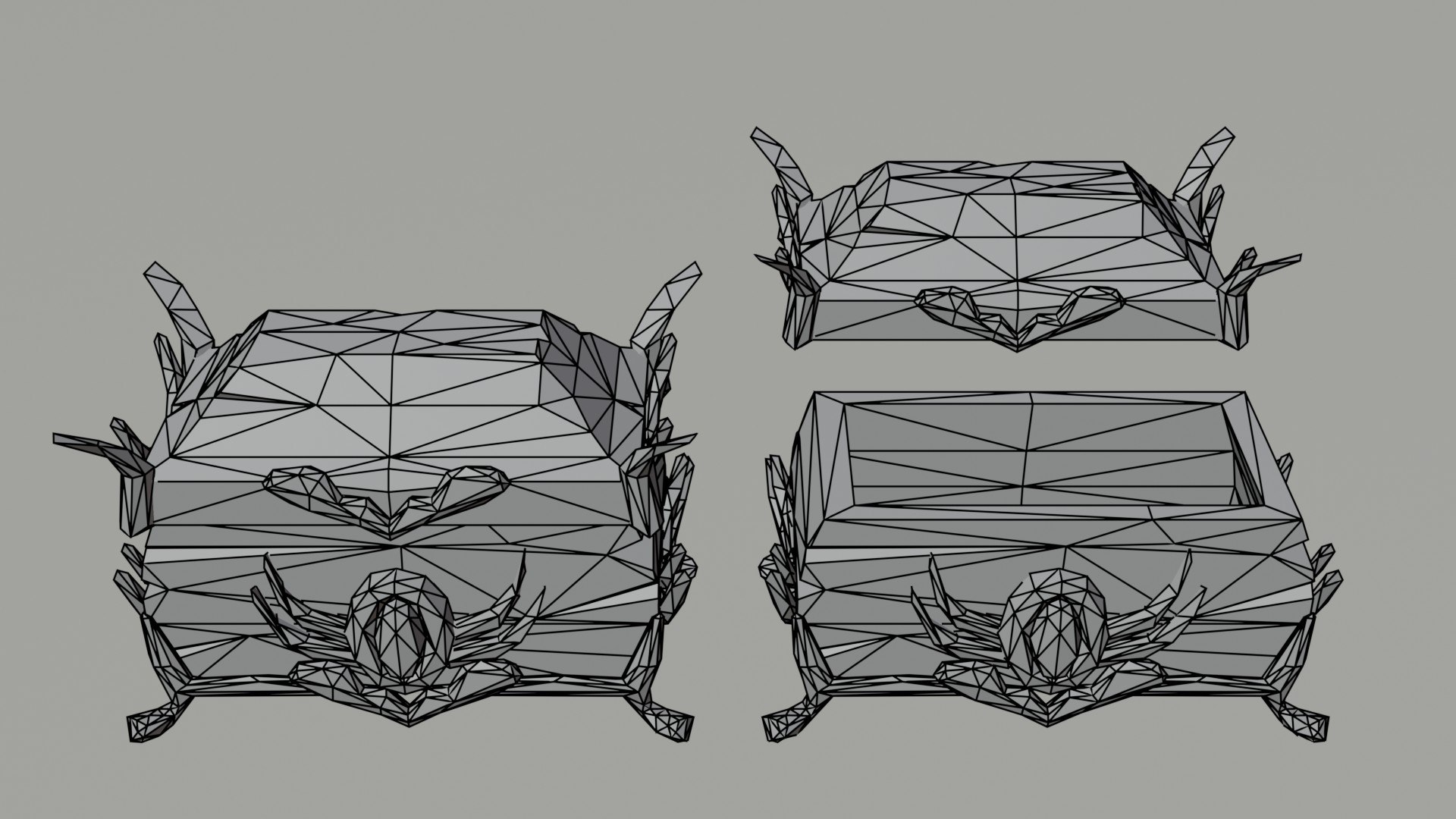 Low-poly Cartoon Fantasy Chests Polygonal Style 3D - TurboSquid 2202746