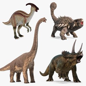 Herbivorous Dinosaurs Collection 2 Rigged for Cinema 4D
