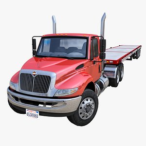 International Durastar flatbed trailer