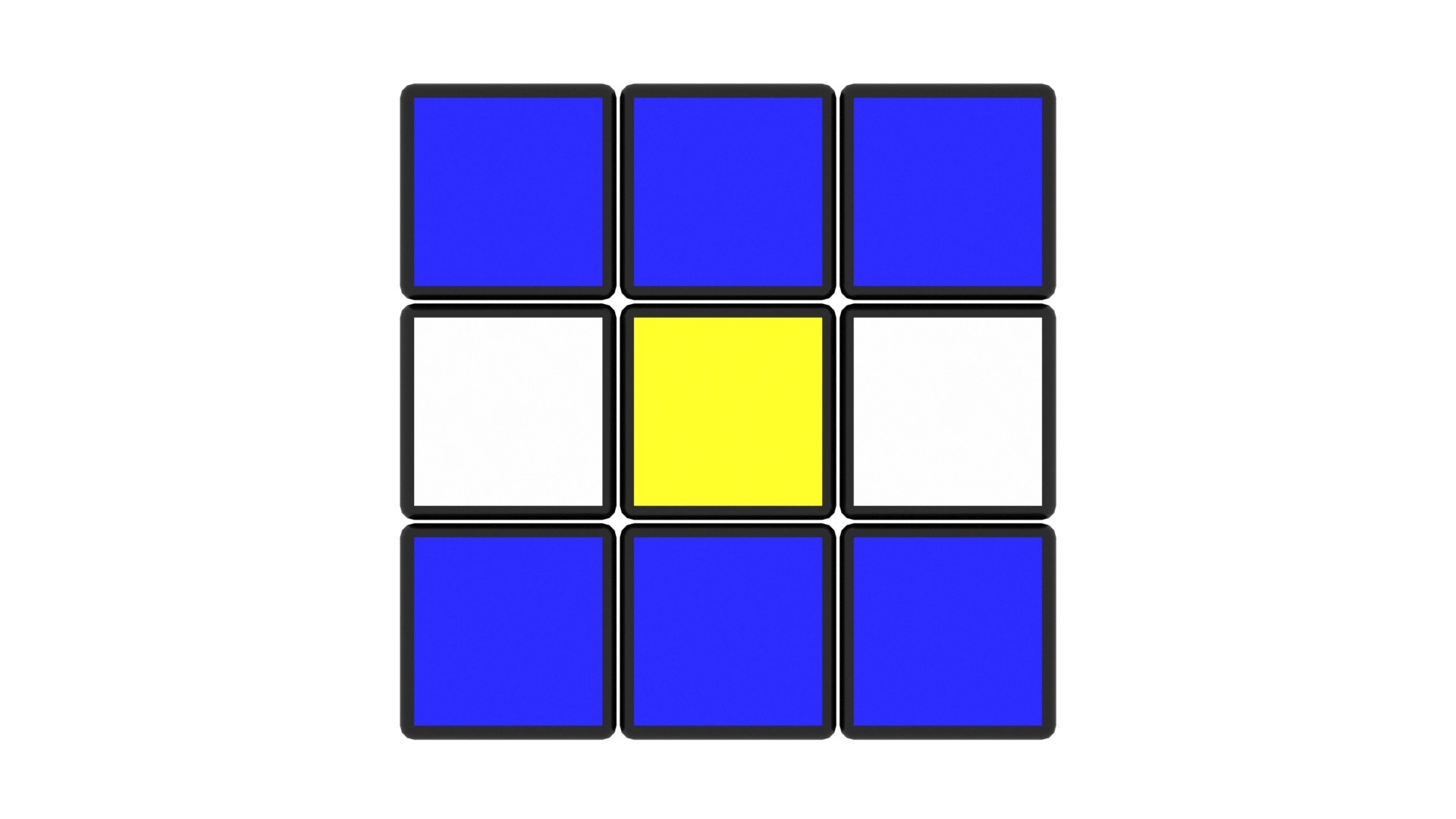 3D Solved Rubiks Cube Flags - TurboSquid 1790396
