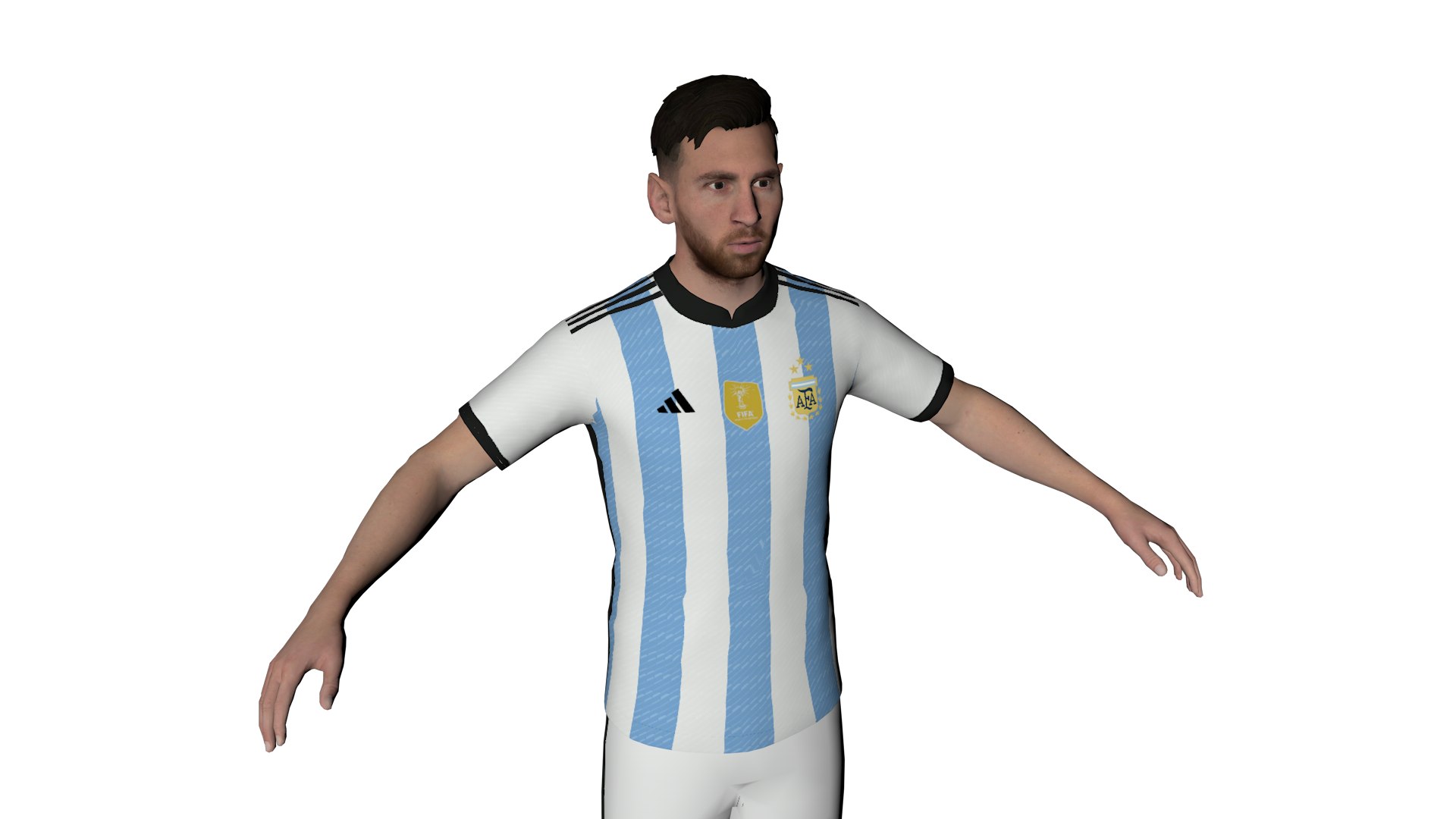 Lionel Messi - Rigged - Midpoly - Argentina Shirt 3D - TurboSquid 2245789