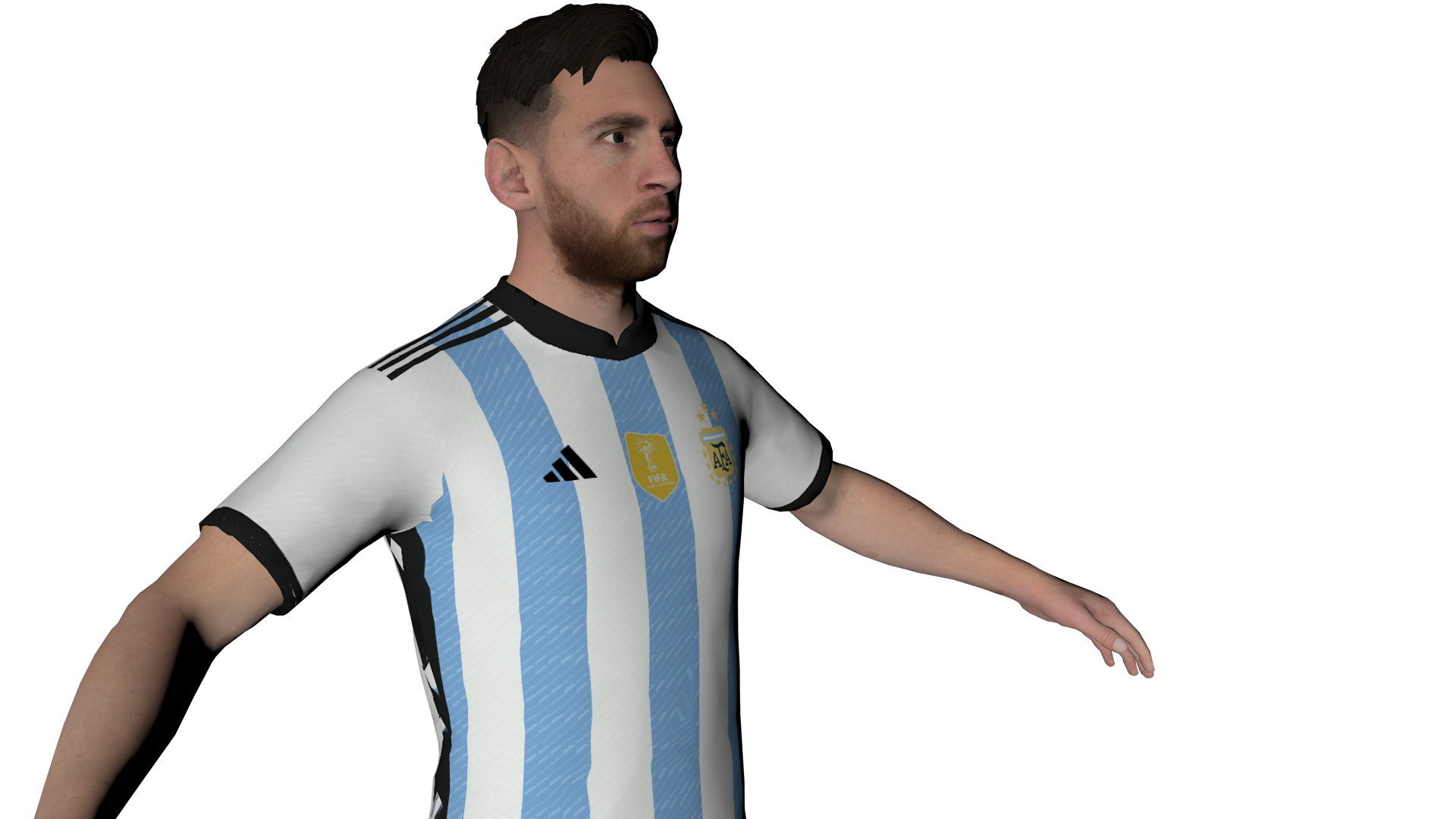 Lionel Messi - Rigged - Midpoly - Argentina Shirt 3D - TurboSquid 2245789