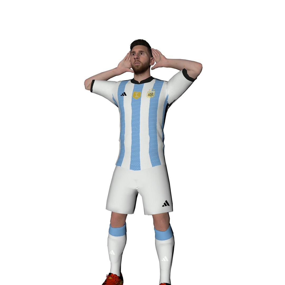 Lionel Messi - Rigged - Midpoly - Argentina Shirt 3D - TurboSquid 2245789