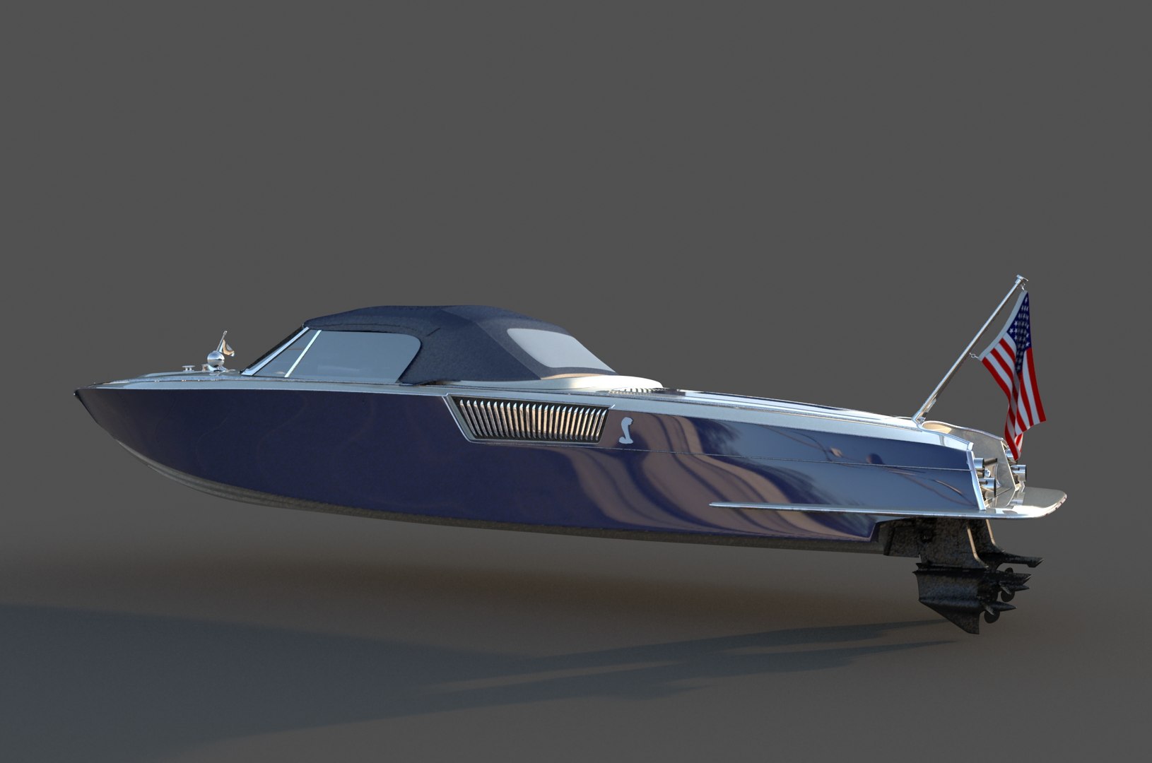 3D Speedboat custom 38 ft model - TurboSquid 1991050