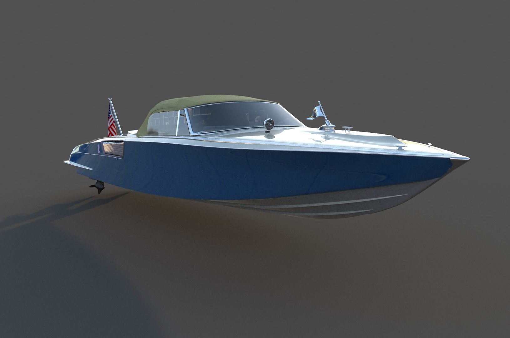 3D Speedboat custom 38 ft model - TurboSquid 1991050