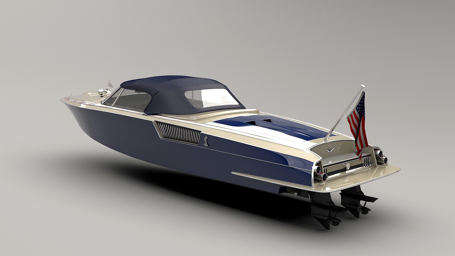 3D Speedboat custom 38 ft model - TurboSquid 1991050