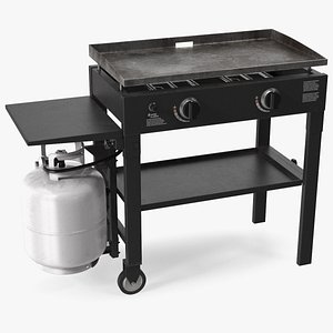 Flat Top Griddle Station with Gas Cylinder Dusty