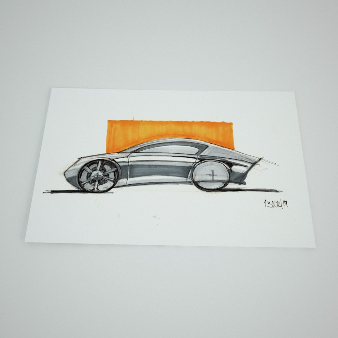 Threedimensional model of a hybrid family car  Stock Illustration  73975926  PIXTA