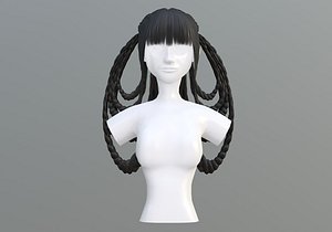 Braids Black Hair 3D