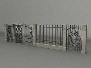 3dsmax fence gates