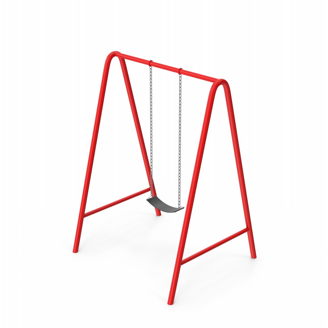 Red Playground Swing 3D Model - TurboSquid 2183550