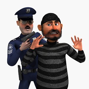 Police and burglar