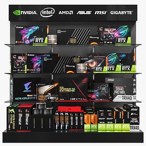 3D PC accessories showcase model