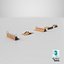 Modular Sectional Skatepark Obstacles Set