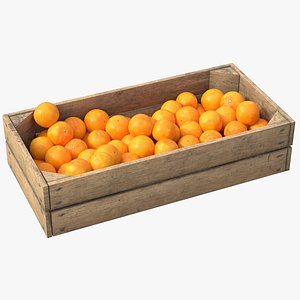 3D Clementine Wooden Crate model