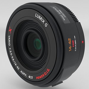Panasonic Lumix G X Vario PZ 14-42mm POWER OIS Lens Black 3D model