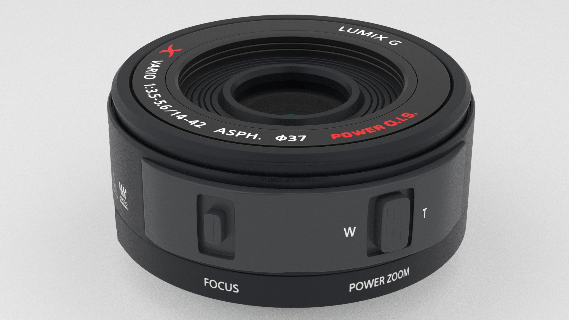 3D model Panasonic Lumix G X Vario PZ 14-42mm POWER OIS Lens Black https://p.turbosquid.com/ts-thumb/xN/fLCDHT/Vb/render30/png/1706252651/1920x1080/fit_q87/01efb7cdc1486a8442718e38147efe4b4073c5aa/render30.jpg