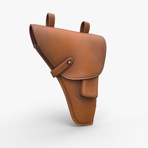3D Vintage Gun Holster Game Ready