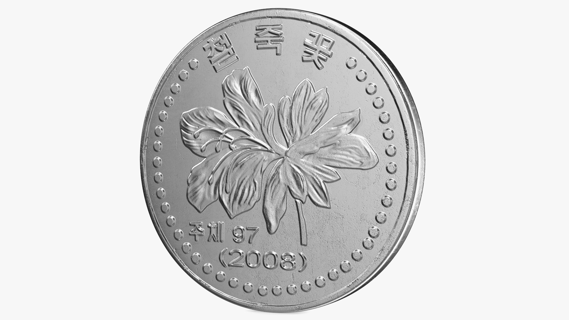 North Korea Chon Coin Collection 3D model preview