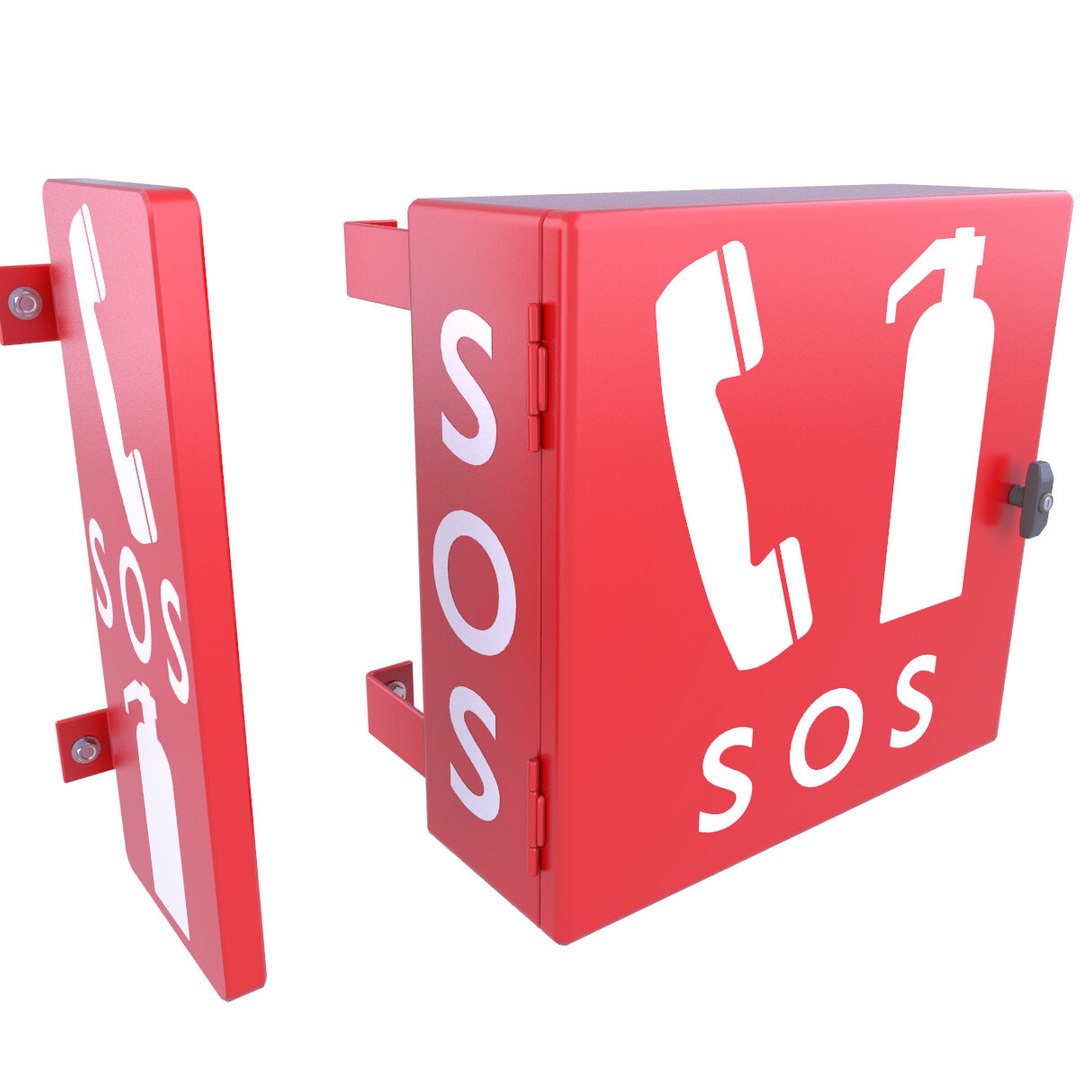 Box Emergency Red 3D - TurboSquid 1702055