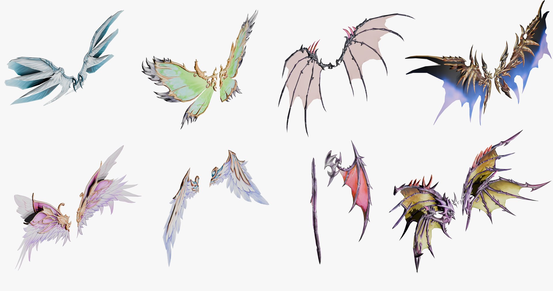 20 RIGGED WING MODEL - LOW POLY Model - TurboSquid 2207865