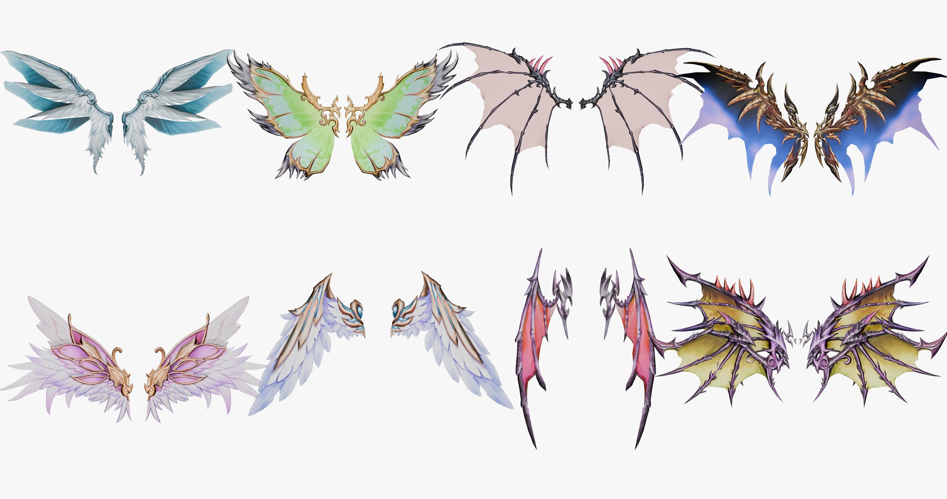 20 RIGGED WING MODEL - LOW POLY Model - TurboSquid 2207865