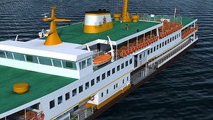 realistic ferry istanbul 3d model