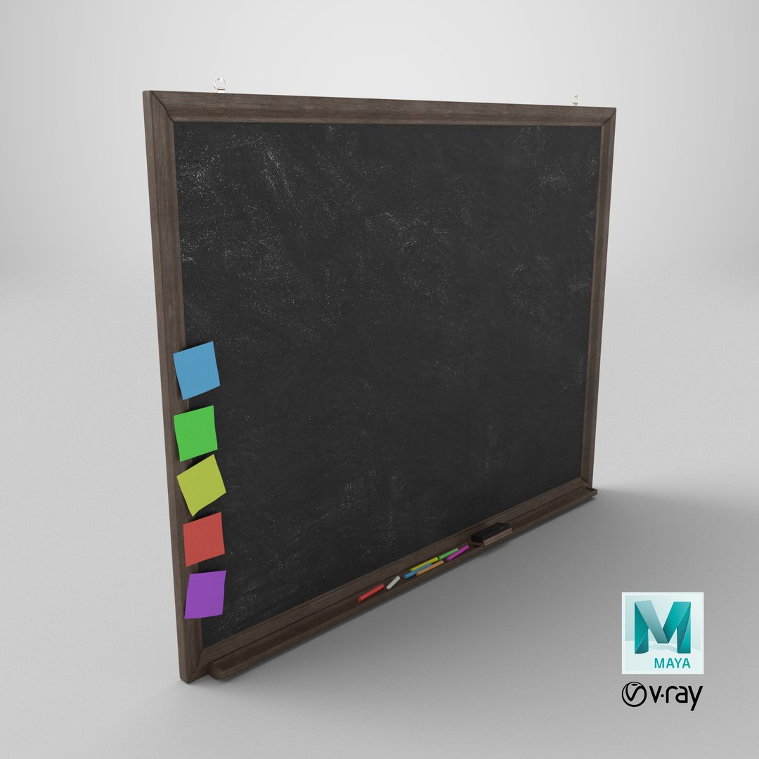 Customizable Wall-Mounted Blackboard - Rectangular Wooden Writing Board 3D https://p.turbosquid.com/ts-thumb/xN/pq289e/8a/stemcell_maya_vray_render/png/1764877563/1920x1080/fit_q87/016d413e287905aa52417861a6ebba154f0081e5/stemcell_maya_vray_render.jpg