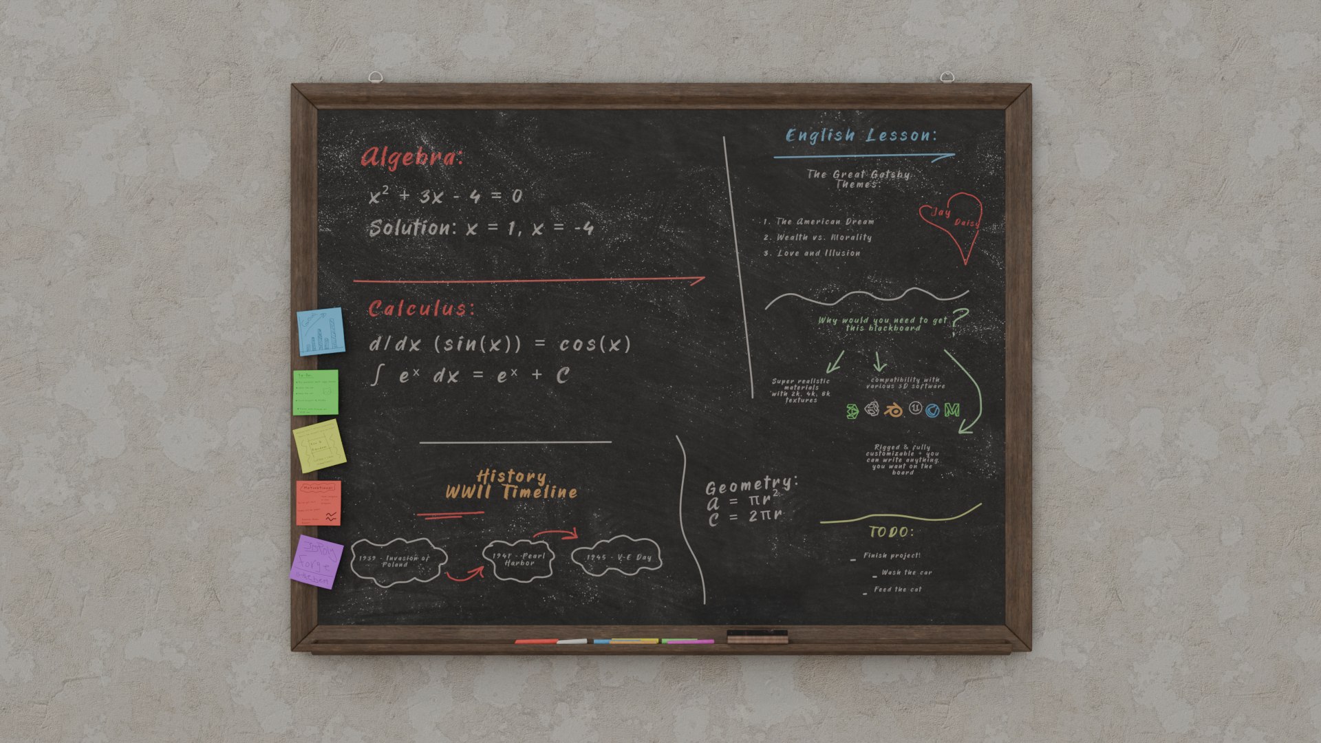 Customizable Wall-Mounted Blackboard - Rectangular Wooden Writing Board 3D https://p.turbosquid.com/ts-thumb/xN/pq289e/kE/r_5/png/1746893426/1920x1080/fit_q87/37b2d206bb8761e0e69b66f6d3ddffe2b5079514/r_5.jpg