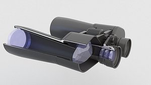 binoculars porro prims 3D