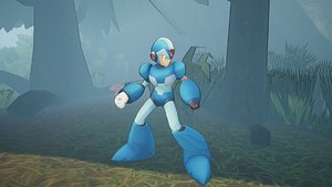 3D Mega Man X from Mega Man Rigged Animated Game Ready