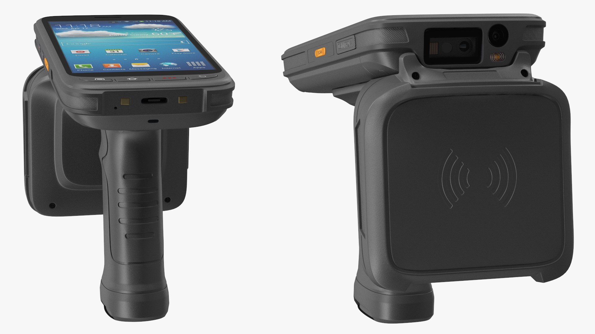 Wireless RFID Scanner with Barcode Reader 3D model - TurboSquid 2063615