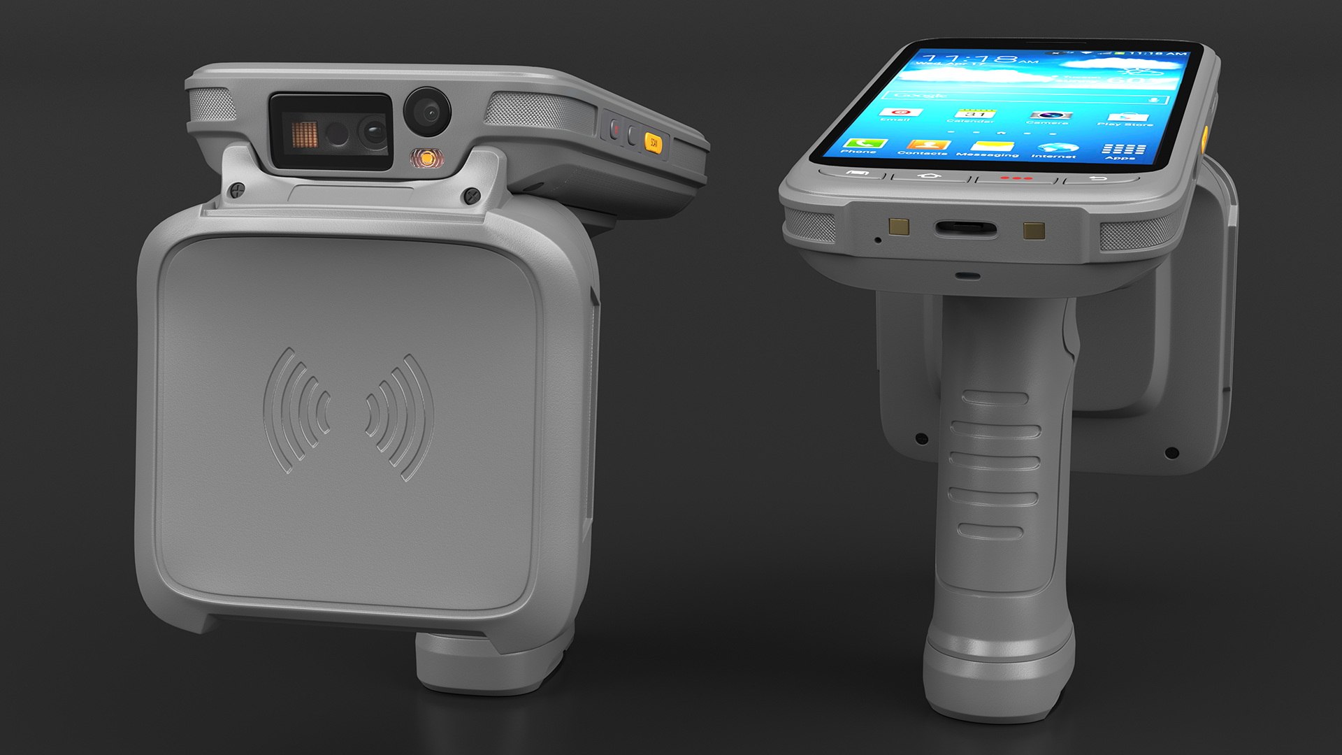 Wireless RFID Scanner with Barcode Reader 3D model - TurboSquid 2063615