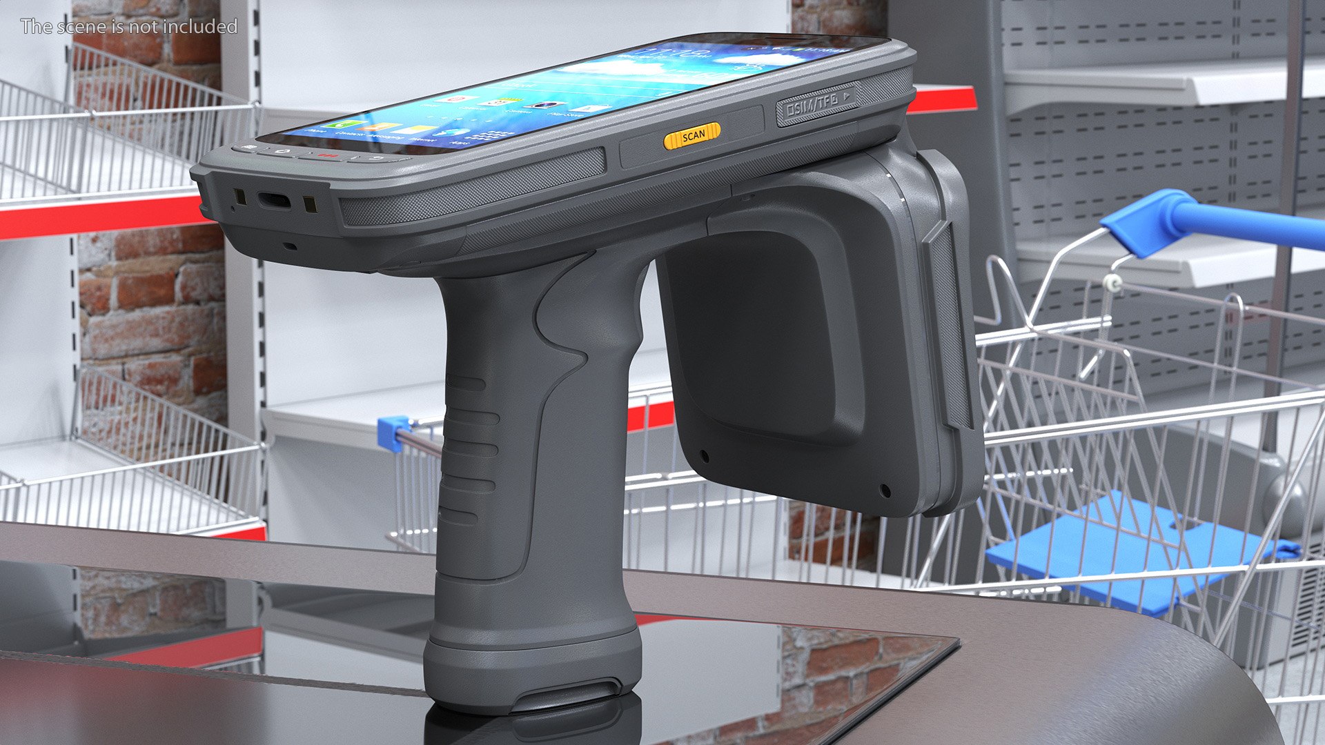 Wireless RFID Scanner with Barcode Reader 3D model - TurboSquid 2063615