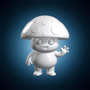 Mushroom Guard 3D Print Model Fantasy Character Figurine 3D model