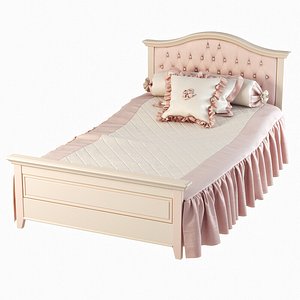 3d model girls bed ferretti
