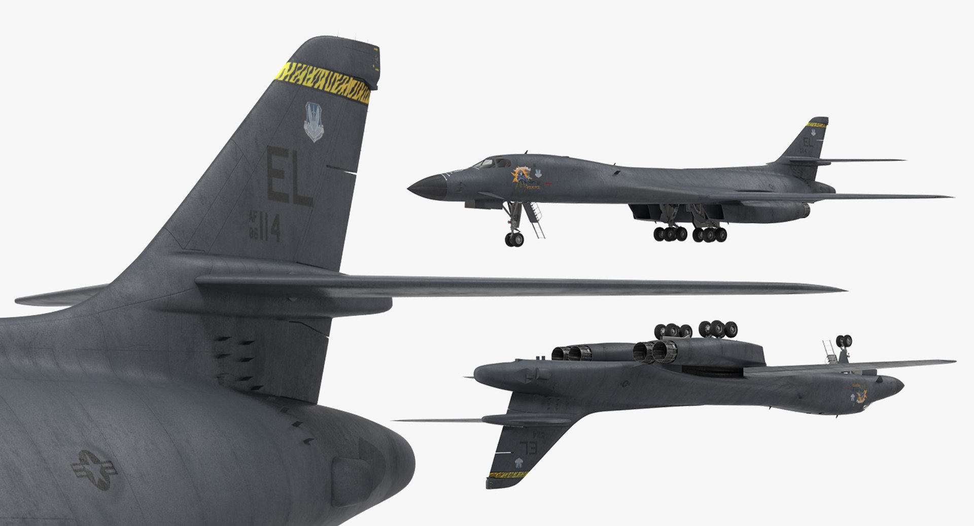 Strategic Bomber Rockwell B-1 3d 3ds