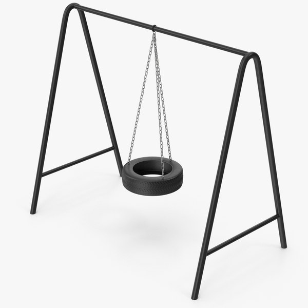 3D Playground Tire Swing model