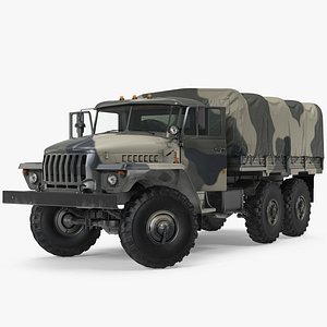 Military Truck URAL 4320 Russian Rigged
